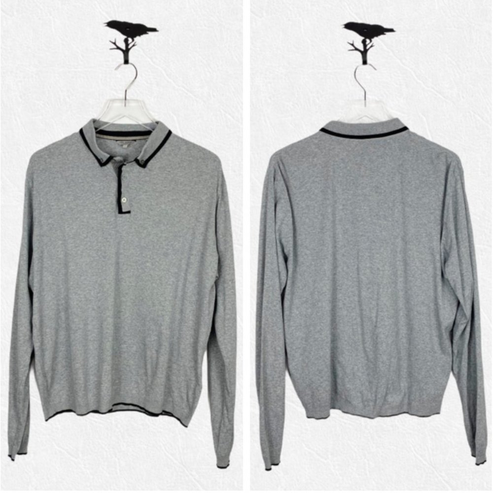 Ted Baker London Long Sleeve Polo Shirt Size 2XL